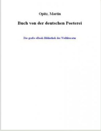 Buch von der deutschen Poeterei